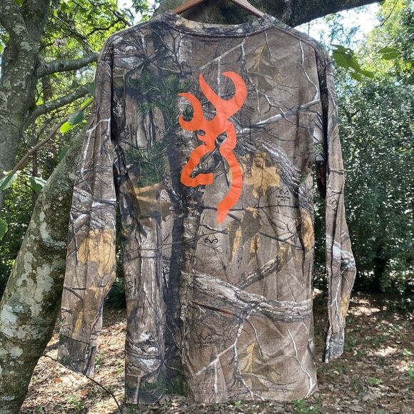 Browning Realtree Camo Shirt Mens Size Medium Hunting - Picture 1 of 5